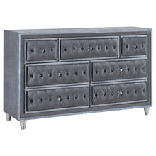 Load image into Gallery viewer, Antonella 7-drawer Upholstered Dresser Grey
