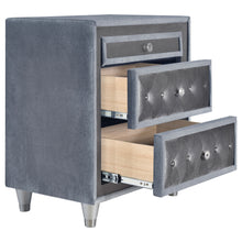Load image into Gallery viewer, Antonella 3-drawer Upholstered Nightstand Grey
