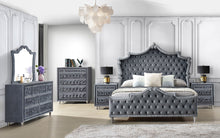 Load image into Gallery viewer, Antonella 7-drawer Upholstered Dresser with Mirror Grey
