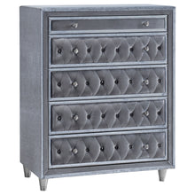 Load image into Gallery viewer, Antonella 5-drawer Upholstered Chest Grey
