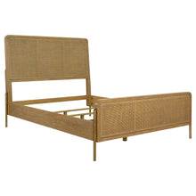 Load image into Gallery viewer, Arini Rattan Queen Panel Bed Sand Wash and Natural Cane
