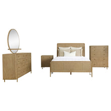 Load image into Gallery viewer, Arini 5-piece Queen Bedroom Set Sand Wash and Natural Cane
