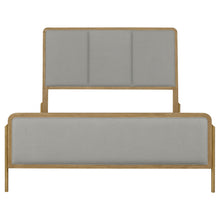 Load image into Gallery viewer, Arini Upholstered Eastern King Panel Bed Sand Wash and Grey
