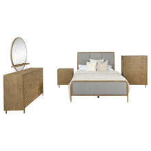 Load image into Gallery viewer, Arini 5-piece Eastern King Bedroom Set Sand Wash and Grey
