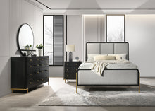 Load image into Gallery viewer, Arini 4-piece Eastern King Bedroom Set Black and Grey
