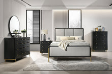 Load image into Gallery viewer, Arini 5-piece Eastern King Bedroom Set Black and Grey
