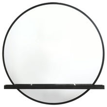 Load image into Gallery viewer, Arini Round Dresser Mirror with Shelf Black
