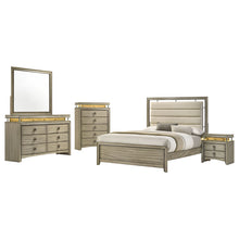 Load image into Gallery viewer, Giselle 5-piece Eastern King Bedroom Set Rustic Beige
