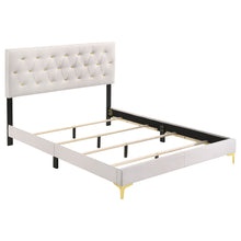 Load image into Gallery viewer, Kendall Upholstered California King Panel Bed White
