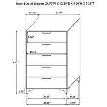 Load image into Gallery viewer, Kendall 5-drawer Chest White
