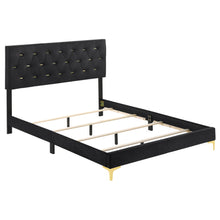 Load image into Gallery viewer, Kendall Upholstered Queen Panel Bed Black
