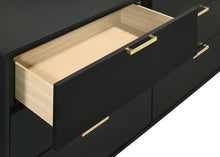 Load image into Gallery viewer, Kendall 6-drawer Dresser Black and Gold
