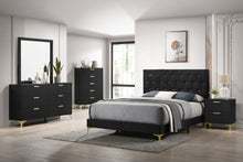 Load image into Gallery viewer, Kendall 6-drawer Dresser with Mirror Black and Gold
