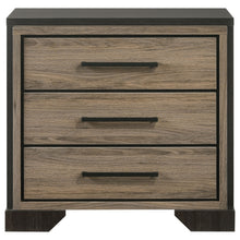 Load image into Gallery viewer, Baker 3-drawer Nightstand Brown and Light Taupe
