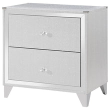 Load image into Gallery viewer, Larue 2-drawer Nightstand with USB Port Silver

