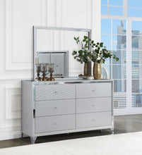 Load image into Gallery viewer, Larue 6-drawer Dresser with Mirror Silver
