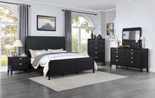 Load image into Gallery viewer, Brookmead Wood California King Panel Bed Black
