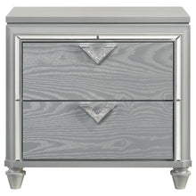Load image into Gallery viewer, Veronica 2-drawer Nightstand Bedside Table Light Silver
