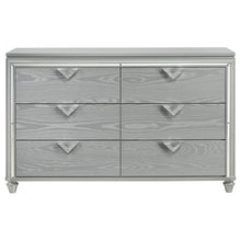 Load image into Gallery viewer, Veronica 6-drawer Bedroom Dresser Light Silver
