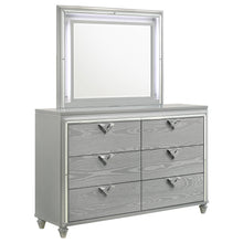 Load image into Gallery viewer, Veronica 6-drawer Dresser with Mirror Light Silver
