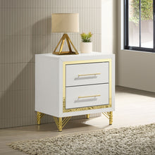 Load image into Gallery viewer, Lucia 2-drawer Nightstand Bedside Table White
