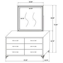 Load image into Gallery viewer, Lucia 6-drawer Dresser with Mirror White
