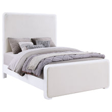 Load image into Gallery viewer, Anastasia Upholstered Eastern King Panel Bed Pearl White
