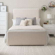 Load image into Gallery viewer, Anastasia Upholstered Eastern King Panel Bed Pearl White

