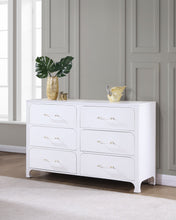 Load image into Gallery viewer, Anastasia 6-drawer Bedroom Dresser Pearl White

