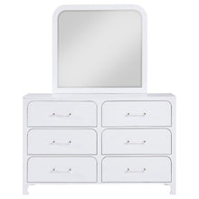 Load image into Gallery viewer, Anastasia 6-drawer Dresser with Mirror Pearl White
