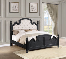 Load image into Gallery viewer, Celina Wood Eastern King Poster Bed Black

