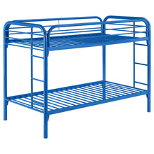 Load image into Gallery viewer, Morgan Twin Over Twin Bunk Bed Blue
