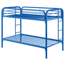 Load image into Gallery viewer, Morgan Twin Over Twin Bunk Bed Blue
