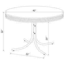 Load image into Gallery viewer, Retro Round Dining Table Glossy White and Chrome
