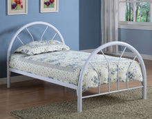 Load image into Gallery viewer, Marjorie Metal Twin Open Frame Bed White
