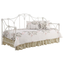 Load image into Gallery viewer, Halladay Twin Metal Daybed with Floral Frame White
