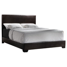 Load image into Gallery viewer, Conner Upholstered Full Panel Bed Dark Brown
