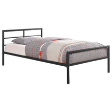 Load image into Gallery viewer, Fisher Metal Twin Open Frame Bed Gunmetal
