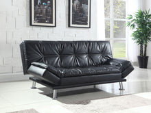 Load image into Gallery viewer, Dilleston Tufted Back Upholstered Sofa Bed Black

