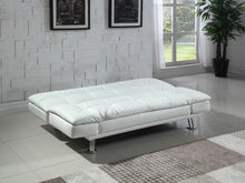 Load image into Gallery viewer, Dilleston Tufted Back Upholstered Sofa Bed White
