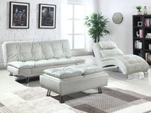 Load image into Gallery viewer, Dilleston Tufted Back Upholstered Sofa Bed White
