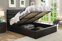 Load image into Gallery viewer, Riverbend Upholstered Full Storage Panel Bed Black

