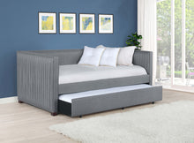 Load image into Gallery viewer, Brodie Upholstered Twin Daybed with Trundle Grey
