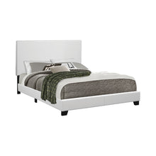 Load image into Gallery viewer, Mauve Upholstered Full Panel Bed White
