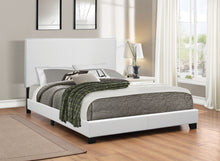 Load image into Gallery viewer, Mauve Upholstered Full Panel Bed White
