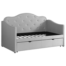 Load image into Gallery viewer, Elmore Upholstered Twin Daybed with Trundle Pearlescent Grey
