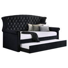 Load image into Gallery viewer, Scarlett Upholstered Twin Daybed with Trundle Black
