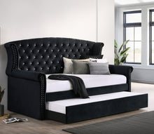 Load image into Gallery viewer, Scarlett Upholstered Twin Daybed with Trundle Black
