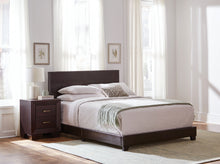Load image into Gallery viewer, Dorian Upholstered Eastern King Panel Bed Brown
