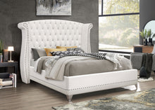 Load image into Gallery viewer, Barzini Upholstered California King Wingback Bed White
